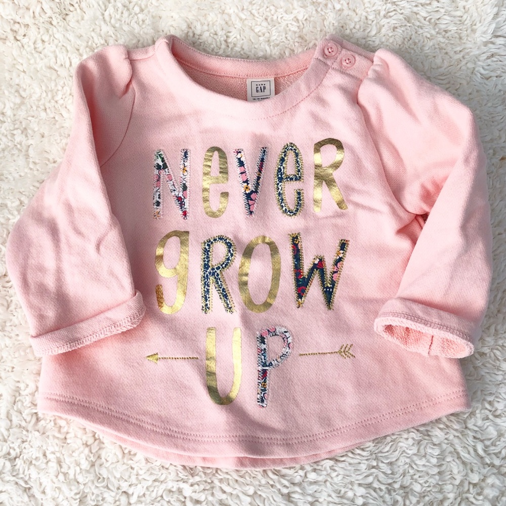 Never Grow Up Sweatshirt